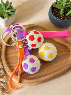 12 Llaveros Balones Colores con Cintas $6.5 c/u