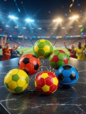 12 Llaveros Balón de Futbol Colores $5.5 c/u