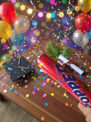 3 Cañon Reventador de Confetti para fiestas 40cm $25 c/u